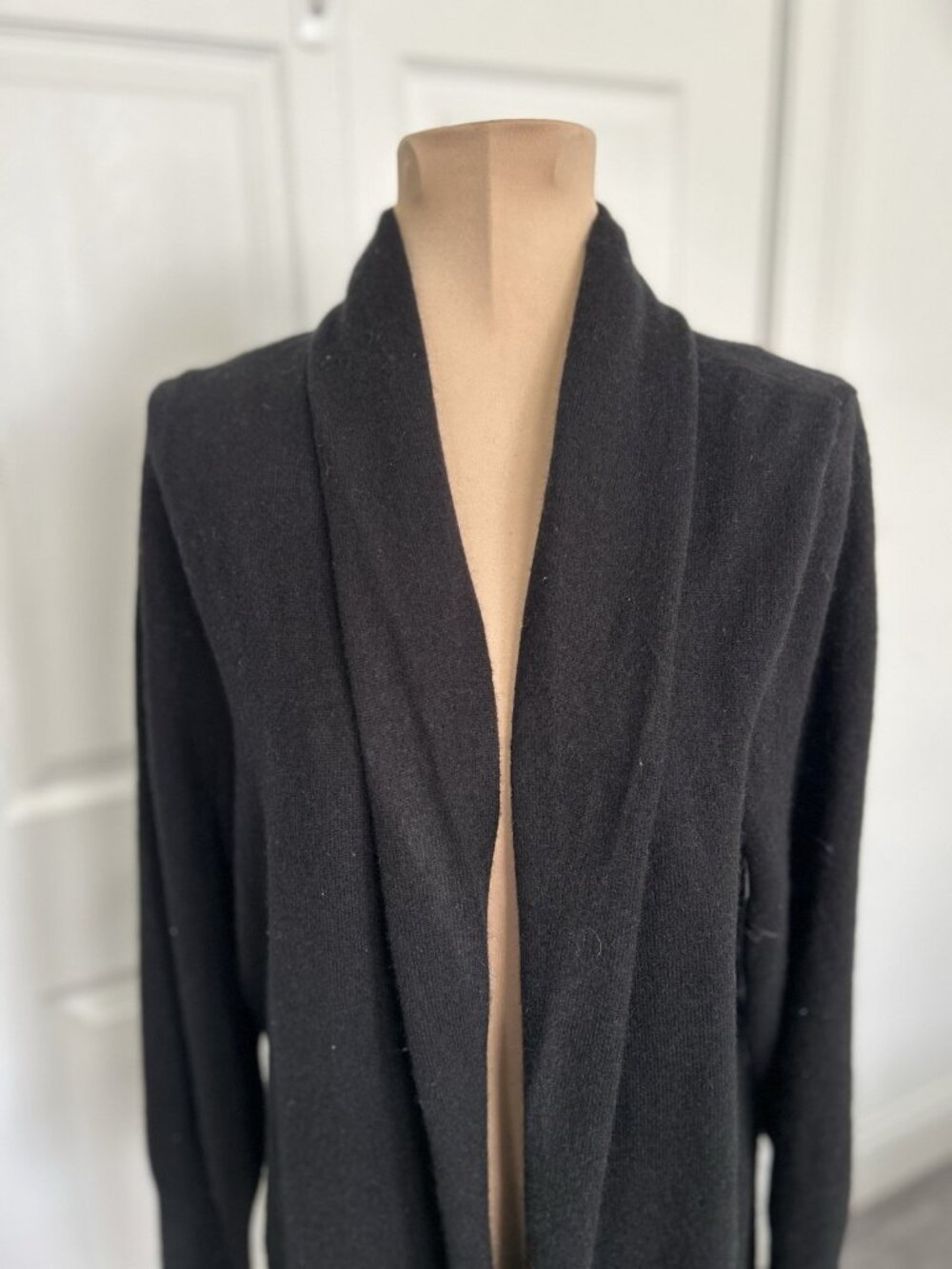 Quince Mongolian Cashmere Duster Cardigan Sweater Black Size M - Picture 10 of 16